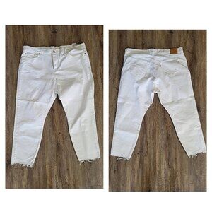 Levis Plus White Jeans Wedgie Skinny 22W #786